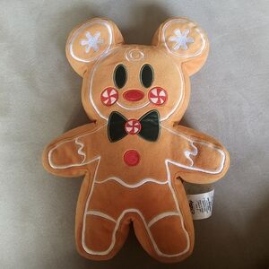 Mickey Disney Gingerbread Plush Brown Gingerbread Plush 12.5" x 9.5"